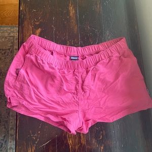 Patagonia Baggy Barely There Shorts Hot Pink - Large